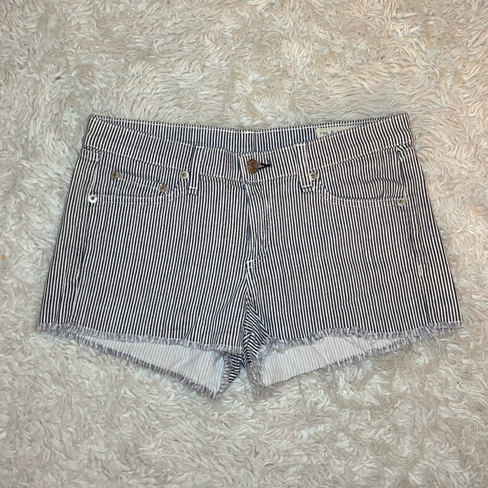 Rag & Bone Cut-Off Short in Dobby Stripe